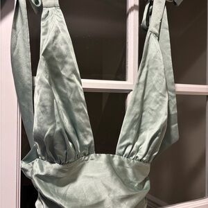 Women's Lucy in the Sky Mint Satin Dress Size 6 NWT